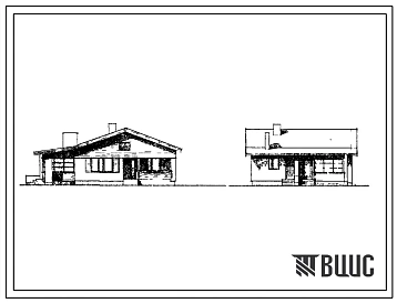 Типовой проект 184-16-25/1 Одноэтажный одноквартирный трехкомнатный дом. Для строительства в 1В климатическом подрайоне и 2 климатическом районе
