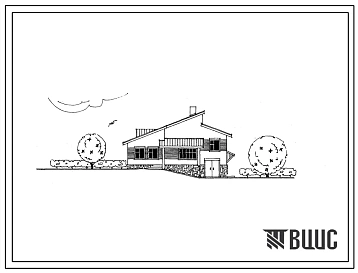 Типовой проект 184-24-277.13.87 Одноквартирный пятикомнатный жилой дом с гаражом на рельефе (для индивидуальных застройщиков северо-центральных районов УССР)