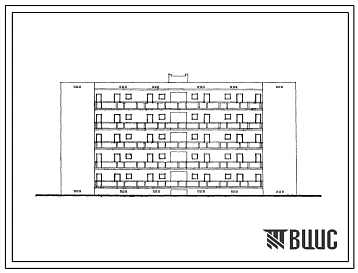 Типовой проект 134-109-47с Пятиэтажный галерейно-секционный жилой дом на 30 квартир.