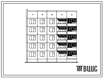 Типовой проект 121-0175.13.87 Блок-секция 5-этажная 15-квартирная торцевая левая 1-2-3. Для строительства в г.Усть-Каменогорске.