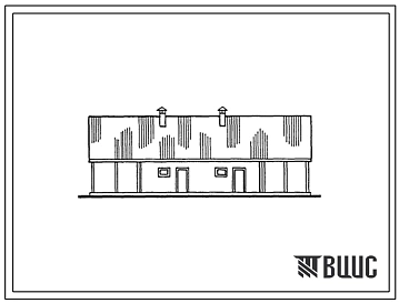 Типовой проект 194-000-443.13.86 Полносборное блокированное хозяйственное зданий со скатной крышей. (Ввод опубл. в И-11-86). Для Латвийской ССР