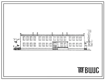 Типовой проект 224-9-15сп Спальный корпус на 80 мест для школ-интернатов для строительства в районах с расчетной температурой от -30 до -40С.