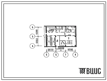Типовой проект Б-1-158(252-5-29С) Хозяйственно-бытовые помещения в подвале станции скорой медицинской помощи, (убежище на 158 человек, размеры убежища 48м на 12м, режимы вентиляции 1,2).