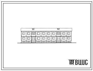 Типовой проект 420-10-3 Двухэтажный двухсекционный жилой дом на 12 квартир с квартирами типа 1Б, 2Б, 3Б