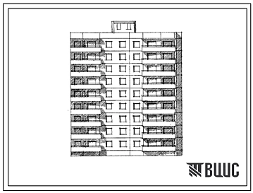 Типовой проект 90-07/1 9-этажная 36-квартирная блок-секция 2Б.2Б.2Б.3Б торцевая (правая)
