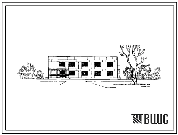 Типовой проект 223-9-146 Здание интерната (спального корпуса) на 50 мест при школе Вариант с плоской и скатной кровлей