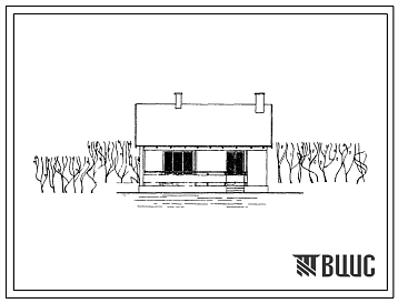 Типовой проект 185-42-66с 1-этажный 1-квартирный 2-комнатный жилой дом.