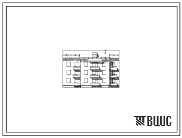 Типовой проект 202-04 Трехэтажная (взаимозаменяемая поэтажно) рядовая блок-секция 1Б-2Б-4Б на 9 квартир  (однокомнатных 1Б-3, двухкомнатных 2Б-3, четырехкомнатных 4Б-3). Для строительства в 1В, 1Д и 2В климатических подрайонах