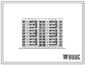 Типовой проект 105-092с.84 Блок-секция 9-этажная 54-квартирная 3Б.1Б.3Б-3Б.1Б.3Б рядовая с торцевыми окончаниями. Для строительства во 2 климатическом районе Киргизской ССР сейсмичностью 8 баллов.