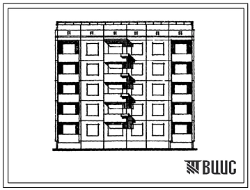 Типовой проект 94-049/1 Блок-секция 5-этажная 20-квартирная угловая, левая с торцевыми окончаниями. 1А-3Б-3Б-3Б