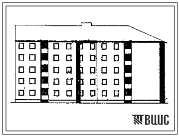 Типовой проект 114-092c.85 Блок-секция 5-этажная 2-секционная 30-квартирная торцевая правая