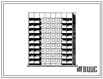 Типовой проект 121.1-098.84 Девятиэтажная блок-секция торцевая правая на 36 квартир. Для строительства в городах и поселках городского типа