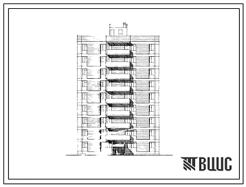 Типовой проект 111-05С Блок-секция рядовая на 18 квартир каркасно-панельных 9-этажных жилых домов (трехкомнатных 3А-2, трехкомнатных 3Б-8, четырехкомнатных 4Б-8). Для строительства в 4 климатическом районе Армянской ССР сейсмичностью 7-8 баллов.