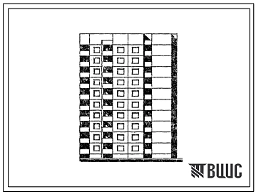 Типовой проект 90-0132.13.87 10-этажаня торцевая левая блок-секция на 40 квартир 2.2.3.3. Для строительства в г.Брест и Брестской области.