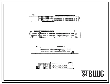 Типовой проект 244-5-19 Лечебно-учебный корпус со стенами из местных материалов (в кирпиче) для пионерских лагерей санаторного типа на 500 мест. Для строительства в IВ климатическом подрайоне, II и III климатических районах.