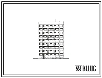 Типовой проект 160-016с/1.2 Блок-секция 27-квартирная торцевая правая 1А-3Б-3Б. Для организации поворота на 90 градусов (Шаг поперечных стен 3,2 и 3,6 м СТЕНЫ ИЗ ОДНОСЛОЙНЫХ КЕРАМЗИТОБЕТОННЫХ ПАНЕЛЕЙ, Ориентация широтная, Сейсмичность 8 баллов, Девятиэтаж