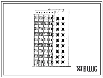 Типовой проект 168-04с.13.87 9-этажная жилая угловая вставка из монолитного керамзитобетона. Для строительства в г.Алма-Ата.
