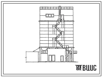 Типовой проект 813-5-18.85 Склад силосного типа для гранулированной травяной муки вместимостью 600 т