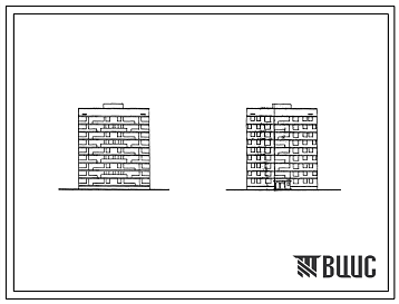 Типовой проект II-66/БС-44 12-ти этажный жилой дом из блоков-секций меридиональной ориентации с кирпичными стенами.