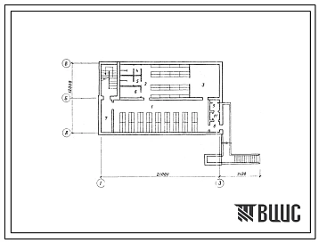 Типовой проект А-IV-300-76/134 Специальные помещения в подвалах служебно-технических зданий железнодорожного транспорта, (убежище на 300 человек, размеры убежища 28,12м на 12м, режимы вентиляции 1).