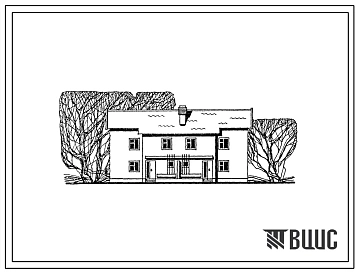 Типовой проект 144-24-75.13.87 Двухквартирный дом с четырехкомнатными квартирами в двух уровнях