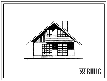 Типовой проект 184-000-515.13.86 Однокомнатный садовый домик с подвалом и мансардой (для строительства в Литовской ССР)