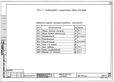 Альбом 13 Водопровод и канализация выше отм. 0.000 (Р3.1-1)