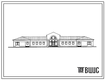 Типовой проект 274-4-5.92 Общественный микроцентр сельского населенного пункта на 150 жителей (со стенами из кирпича). Здание одноэтажное.