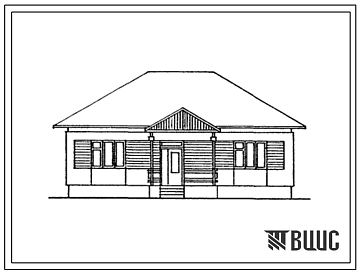 Типовой проект 183-000-573с.13.86 Одноэтажный четырехкомнатный жилой дом со стенами из виброкирпичных блоков для индивидуальных застройщиков в Молдавской ССР