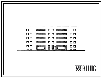 Типовой проект 166-04/1 Блок-секция пятиэтажная рядовая со сквозным проходным на 20 квартир (двухкомнатных 2Б-11, трехкомнатных 3Б-9). Для строительства во 2В климатическом подрайоне Литовской ССР