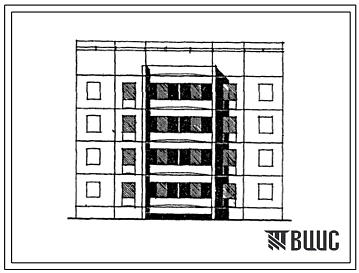Типовой проект 129-035с.13.86 Блок-секция 4-этажная 8-квартирная поворотная с внутренним углом 150 градусов 2Б - 2Б (для Армянской ССР)