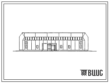 Типовой проект 291-8-21.87 Физкультурно-оздоровительный корпус с залом 36х18 м  в легких металлических конструкциях типа «Кисловодск». Для обычных условий и районов сейсмичностью 7, 8, 9 баллов. Здание одноэтажное. Стены из трехслойных каркасных панелей и
