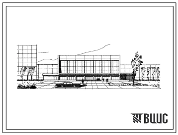 Типовой проект 294-2-15 Спортивно-демонстрационный зал с ареной 40х20м и трибуной на 1500 мест. Для строительства во 2 и 3 строительно-климатических зонах.