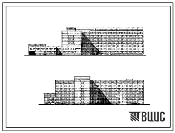 Типовой проект 252-3-29 Главный корпус кардиологического диспансера на 240 коек. Здание двух-, пятиэтажное.  Каркас сборный железобетонный серии ИИ-04. Стены из легкобетонных панелей.