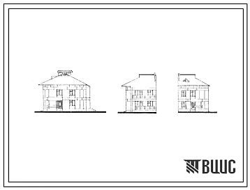 Типовой проект 17-042/1 Блок-секция торцовая правая на 2 квартиры (двухкомнатных 2Б-1, трёхкомнатных 3А-1)