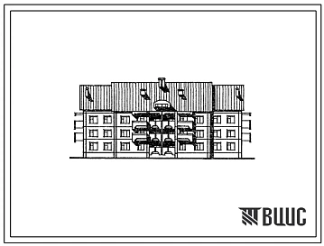 Типовой проект 111-125-68.87 Двухсекционный дом на 18 квартир (однокомнатных 1Б – 6, двухкомнатных 2Б – 6, трехкомнатных 3Б – 6). Общая площадь 1052 м2 (СТЕНЫ ИЗ КЕРАМЗИТОБЕТОННЫХ ПАНЕЛЕЙ, Перекрытия из арболитовых панелей (вариант – железобетонные), Полн