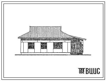 Типовой проект 183-24-190.84 Одноэтажный одноквартирный жилой дом с 4-комнатной квартирой для государственного строительства