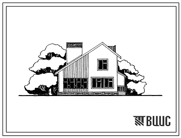 Типовой проект 144-24-157.83 Одноквартирный жилой дом с четырехкомнатной квартирой в двух уровнях. Для индивидуальных застройщиков Западных районов Украинской ССР.