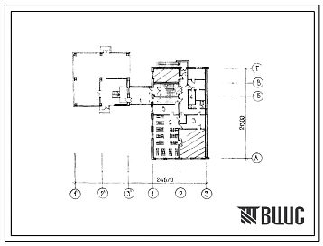 Типовой проект Б-3-105(213-1-123-190м) Двойное использование помещений 1 этажа детских яслей-сада на 90 мест (в конструкциях серии 123), (убежище на 105 человек, размеры убежища 24,67м на 21,3м, режимы вентиляции 1,2).