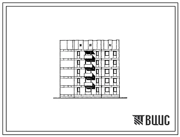 Типовой проект 174-039с.85 Блок-секция 5-этажная 1-секционная 15-квартирная поворотная правая с внутренним углом поворота 1Б.3А.3Б