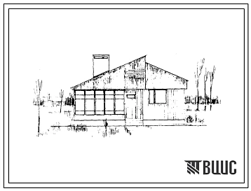 Типовой проект 186-14-10 Одноэтажный одноквартирный двухкомнатный дом панельно-деревянной конструкции.