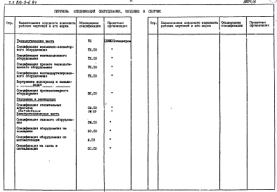 Альбом 6 Спецификации оборудования.    