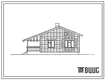 Типовой проект 184-188-2.3.87 1-этажный 1-квартирный 3-комнатный жилой дом со стенами из мелких блоков ячеистого бетона. 1,2,3 уровни инженерного обеспечения. Для Нечерноземной зоны РСФСР.