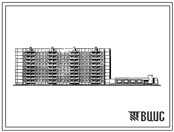 Типовой проект 111-112-13м Девятиэтажный четырехсекционный 142-квартирный жилой дом серии 112 с магазином «Культтовары».