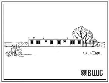 Типовой проект 184-52-109с 1-этажный 2-квартирный жилой дом с 3-комнатными квартирами (стены из обыкновенного глиняного кирпича).