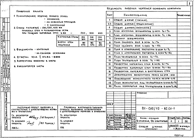 Альбом 2 Архитектурно-строительные решения ниже отм. 0.000. 81-012/1.2-АС.01-1