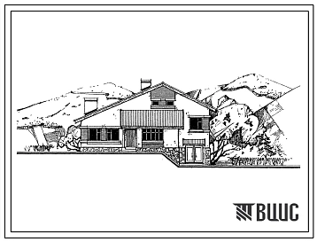 Типовой проект 184-24-273.13.87 Одноквартирный 5-комнатный жилой дом на рельефе с гаражом (для индивидуальных застройщиков западных районов УССР)