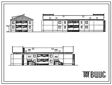 Типовой проект 111-96-71.85 Двухэтажный 12-квартирный дом