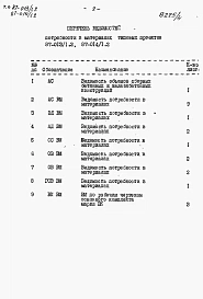 Альбом 6 Часть 12 Ведомости потребности в материалах на блок-секцию