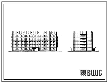 Типовой проект 163-174-6с.85 Общежитие 5-этажное на 190 человек для рабочих и служащих